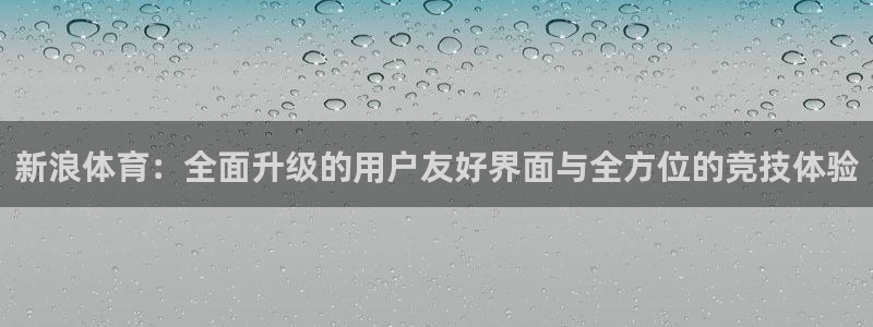 新浪体育：全面升级的用户友好界面与全方位的竞技体验