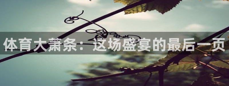 体育大萧条：这场盛宴的最后一页